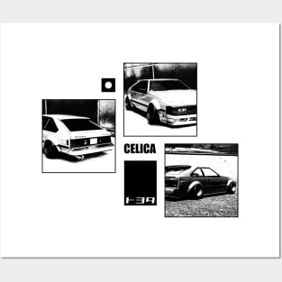 TOYOTA CELICA XX 2800GT A60 Black 'N White Archive Posters and Art